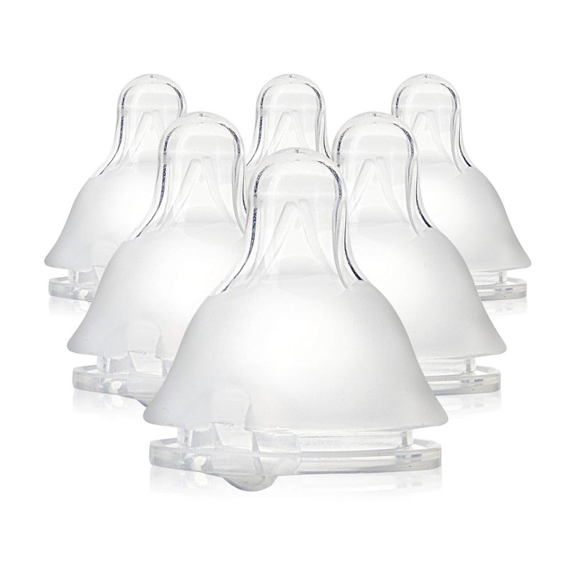 Evenflo Feeding Evenflo Balance Plus Standard Neck Nipples for use with Evenflo Balance Plus Standard Neck Bottles, Fast Flow for 8 Months and up, 6-Pack - Image 1